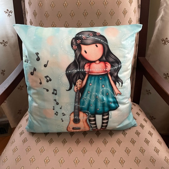 Santoro London Gorjuss Cushion Cover - Guitar - Picture 1 of 4